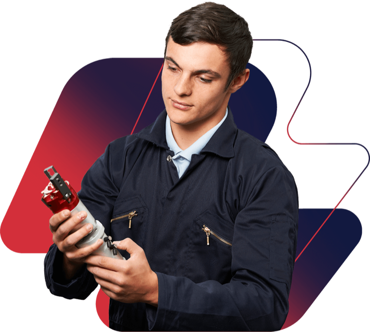 Eingestellter Industriemechaniker